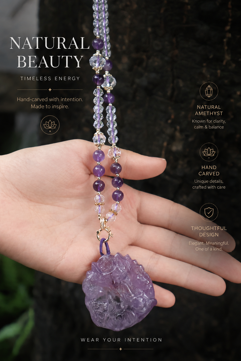 Amethyst Foxlight Necklace