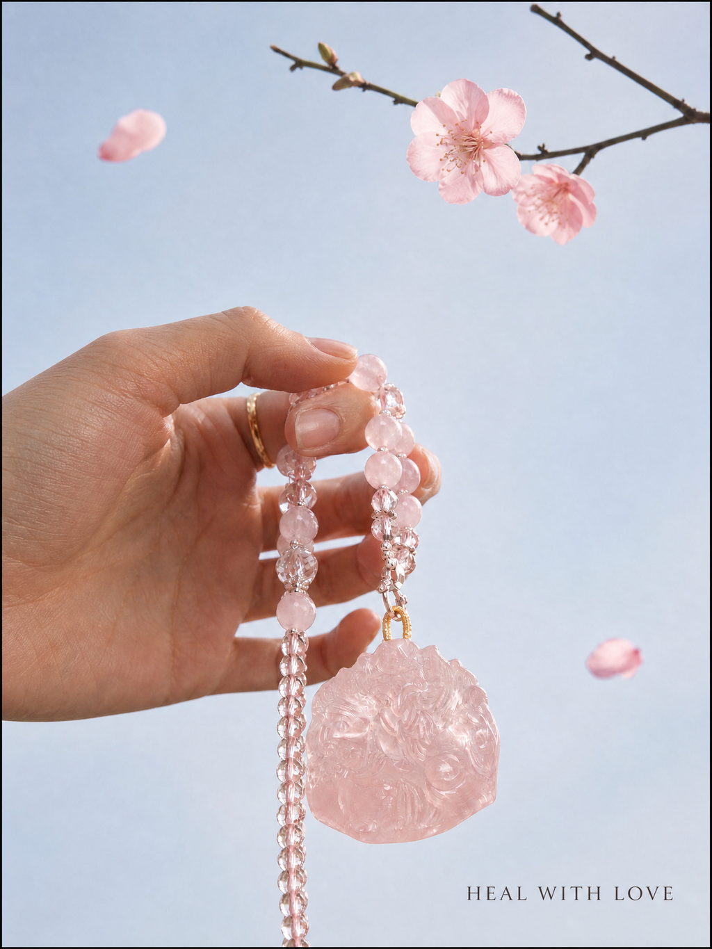 Rose Quartz Foxlight Necklace